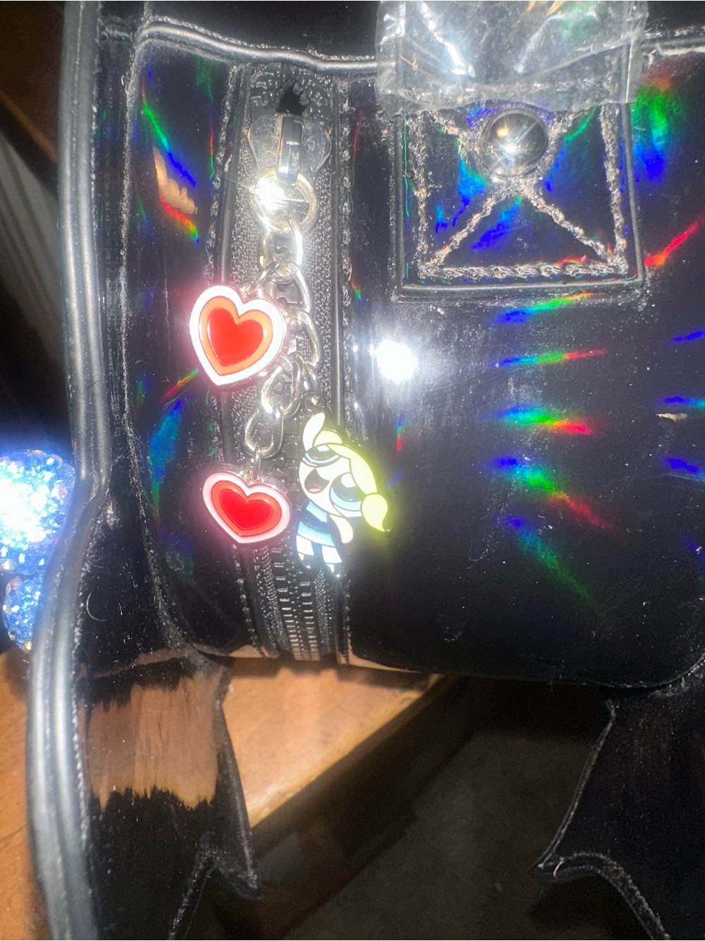 Dolls Kill Holographic Powerpuff Girls Bubbles Make-up case/bag - Picture 4 of 7
